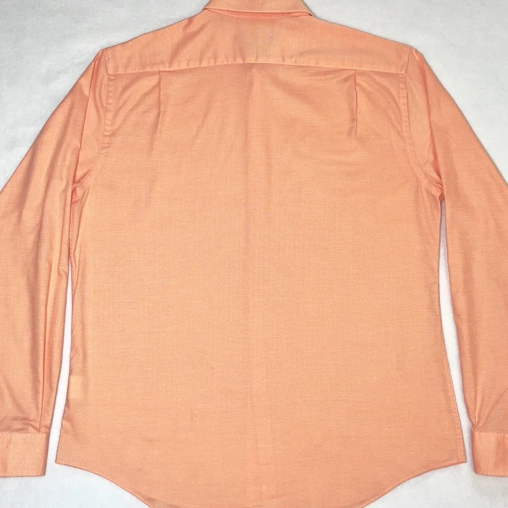 Tommy Hilfiger THFlex Athletic Fit Dress Shirt XL Peach Coral Button Front - Picture 7 of 13